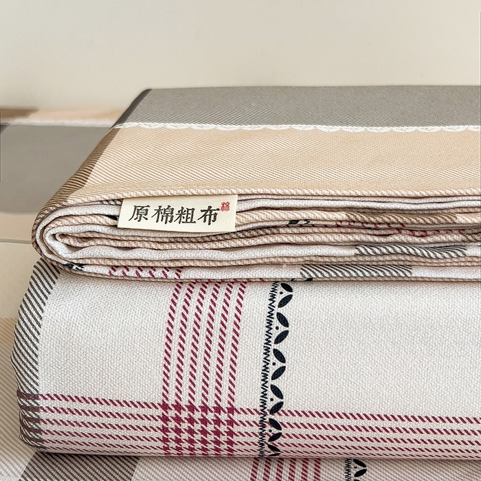 91家纺网 家纺一手货源 找家纺 （总）义博家纺 2026新款原棉老粗布床单凉席