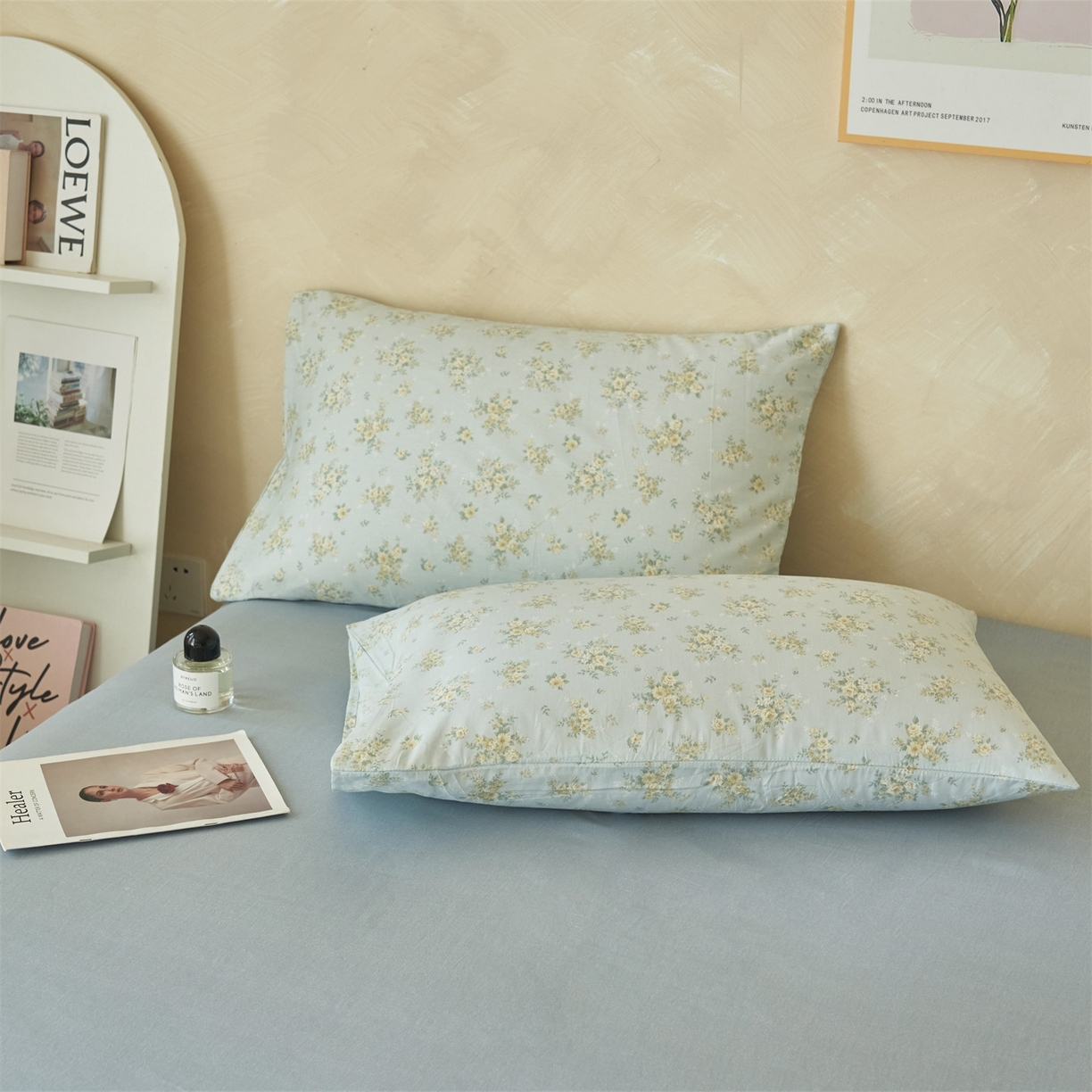 91家纺网 家纺一手货源 找家纺 恬思语家纺 2026春夏新款里外全棉印花棉花夏被空调被夏凉被夏被四件套 沁香-兰