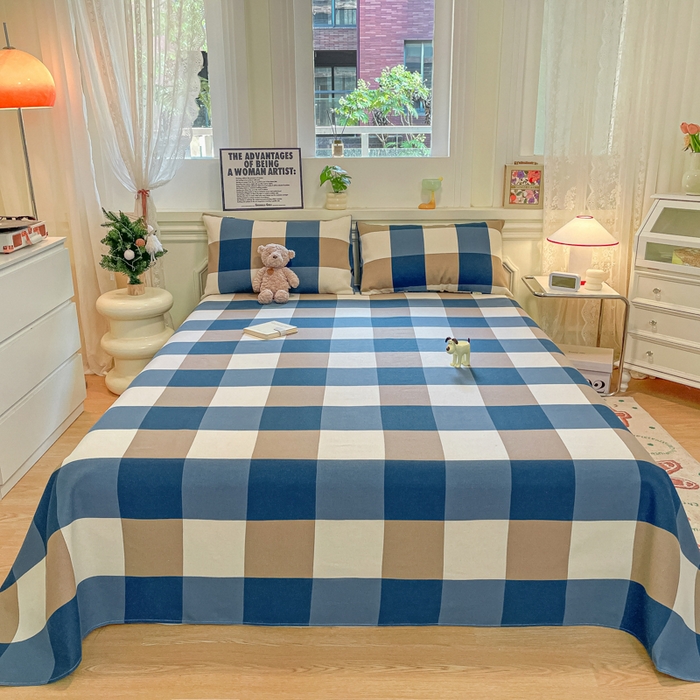 91家纺网 家纺一手货源 找家纺 （总）义博家纺 2026新款原棉老粗布床单凉席