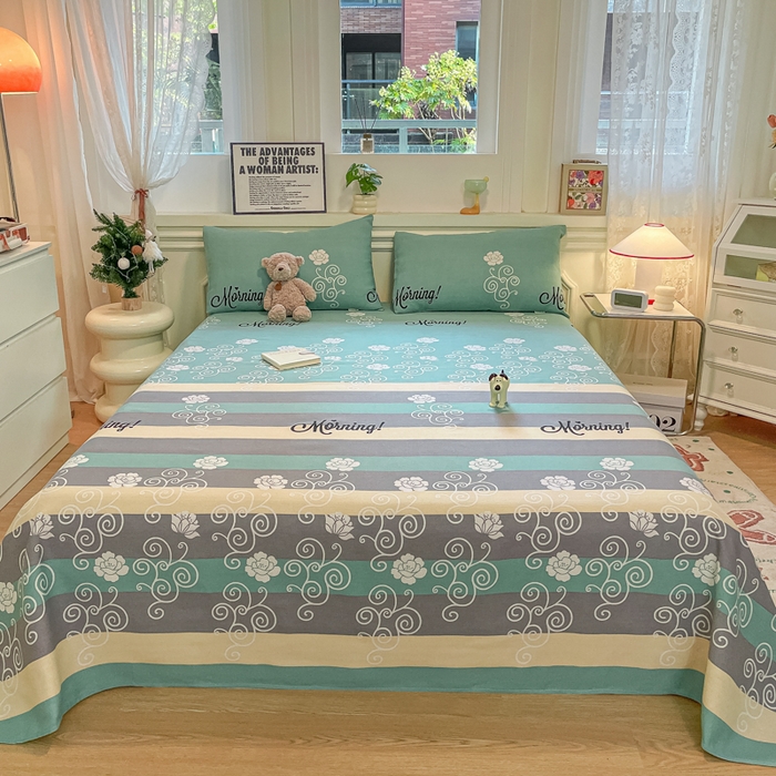 91家纺网 家纺一手货源 找家纺 （总）义博家纺 2026新款原棉老粗布床单凉席