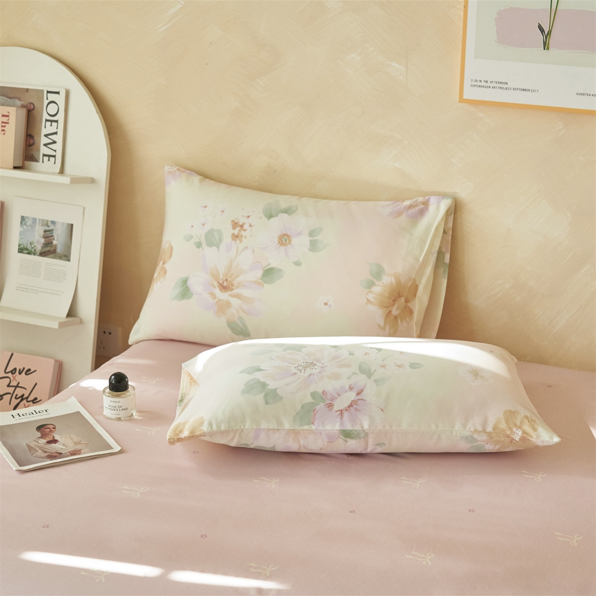 91家纺网 家纺一手货源 找家纺 恬思语家纺 2026春夏新款里外全棉印花棉花夏被空调被夏凉被夏被四件套 四季花园