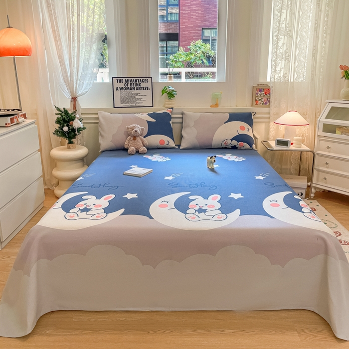 91家纺网 家纺一手货源 找家纺 （总）义博家纺 2026新款原棉老粗布床单凉席