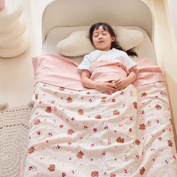 91家纺网 家纺一手货源 找家纺 （总）嗨生活 2026新款7A抗菌全棉纱布夏被儿童夏被幼儿园夏被夏被毯