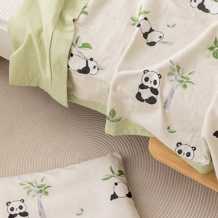 91家纺网 家纺一手货源 找家纺 （总）嗨生活 2026新款7A抗菌全棉纱布夏被儿童夏被幼儿园夏被夏被毯