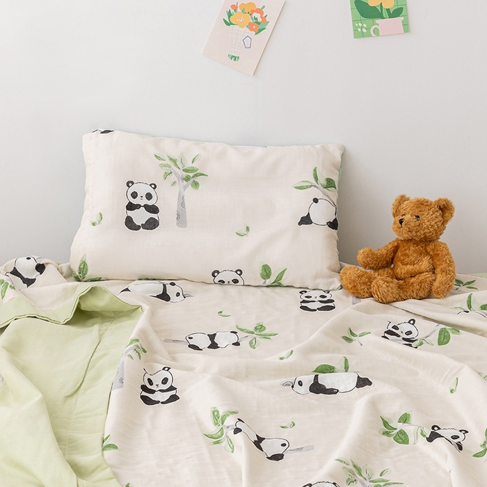 91家纺网 家纺一手货源 找家纺 （总）嗨生活 2026新款7A抗菌全棉纱布夏被儿童夏被幼儿园夏被夏被毯