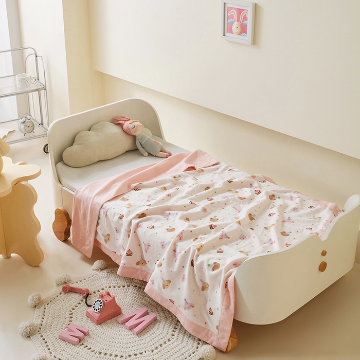 91家纺网 家纺一手货源 找家纺 嗨生活 2026新款7A抗菌全棉纱布夏被儿童夏被幼儿园夏被夏被毯 欢乐时光