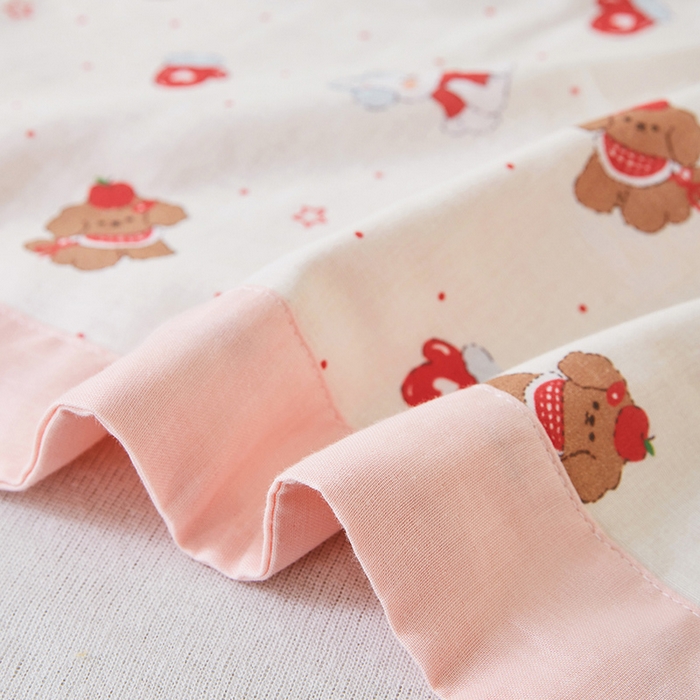 91家纺网 家纺一手货源 找家纺 嗨生活 2026新款7A抗菌全棉纱布夏被儿童夏被幼儿园夏被夏被毯 奶牛小狗