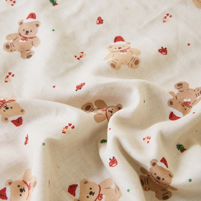 91家纺网 家纺一手货源 找家纺 嗨生活 2026新款7A抗菌全棉纱布夏被儿童夏被幼儿园夏被夏被毯 呆萌小熊