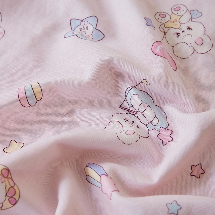 91家纺网 家纺一手货源 找家纺 嗨生活 2026新款7A抗菌全棉纱布夏被儿童夏被幼儿园夏被夏被毯 萌萌小兔