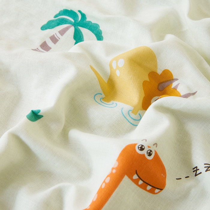 91家纺网 家纺一手货源 找家纺 嗨生活 2026新款7A抗菌全棉纱布夏被儿童夏被幼儿园夏被夏被毯 恐龙世纪