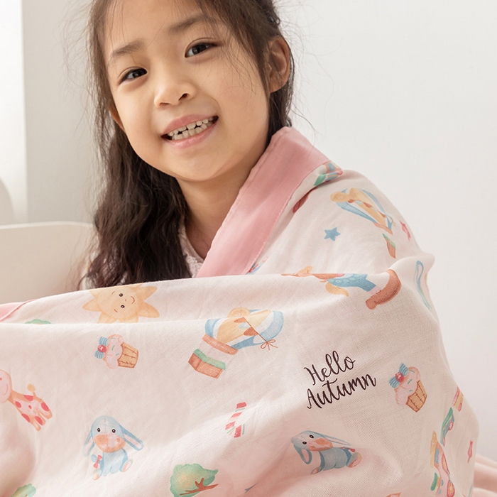 91家纺网 家纺一手货源 找家纺 嗨生活 2026新款7A抗菌全棉纱布夏被儿童夏被幼儿园夏被夏被毯 玩具屋