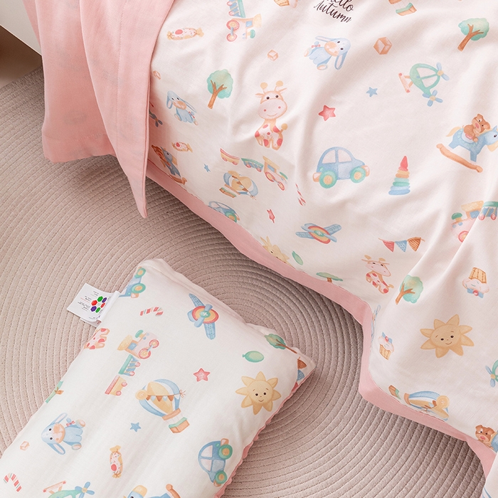 91家纺网 家纺一手货源 找家纺 嗨生活 2026新款7A抗菌全棉纱布夏被儿童夏被幼儿园夏被夏被毯 玩具屋