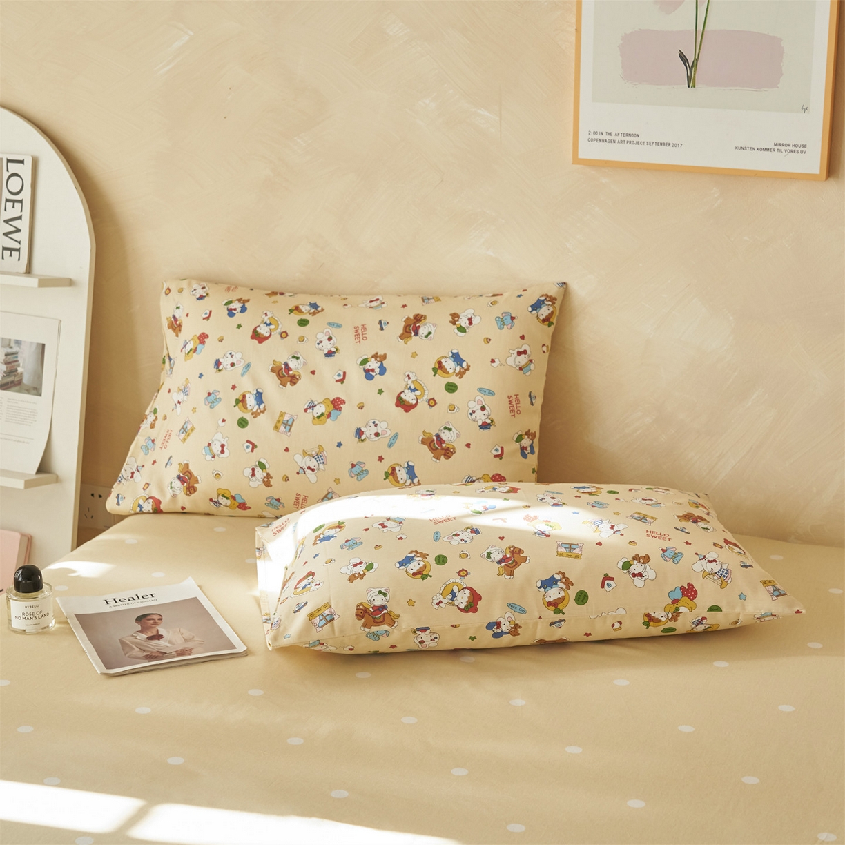 91家纺网 家纺一手货源 找家纺 恬思语家纺 2026春夏新款里外全棉印花棉花夏被空调被夏凉被夏被四件套 童年梦园