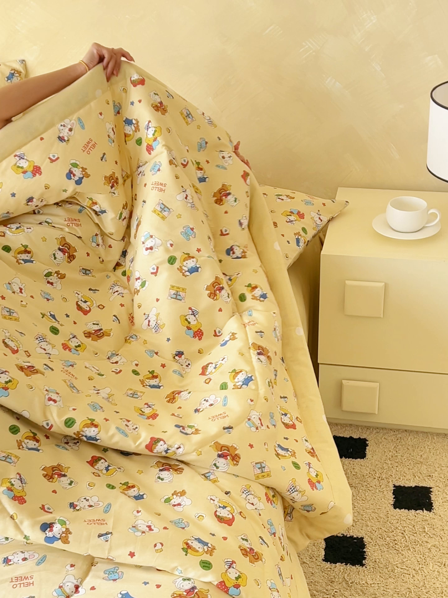 91家纺网 家纺一手货源 找家纺 恬思语家纺 2026春夏新款里外全棉印花棉花夏被空调被夏凉被夏被四件套 童年梦园