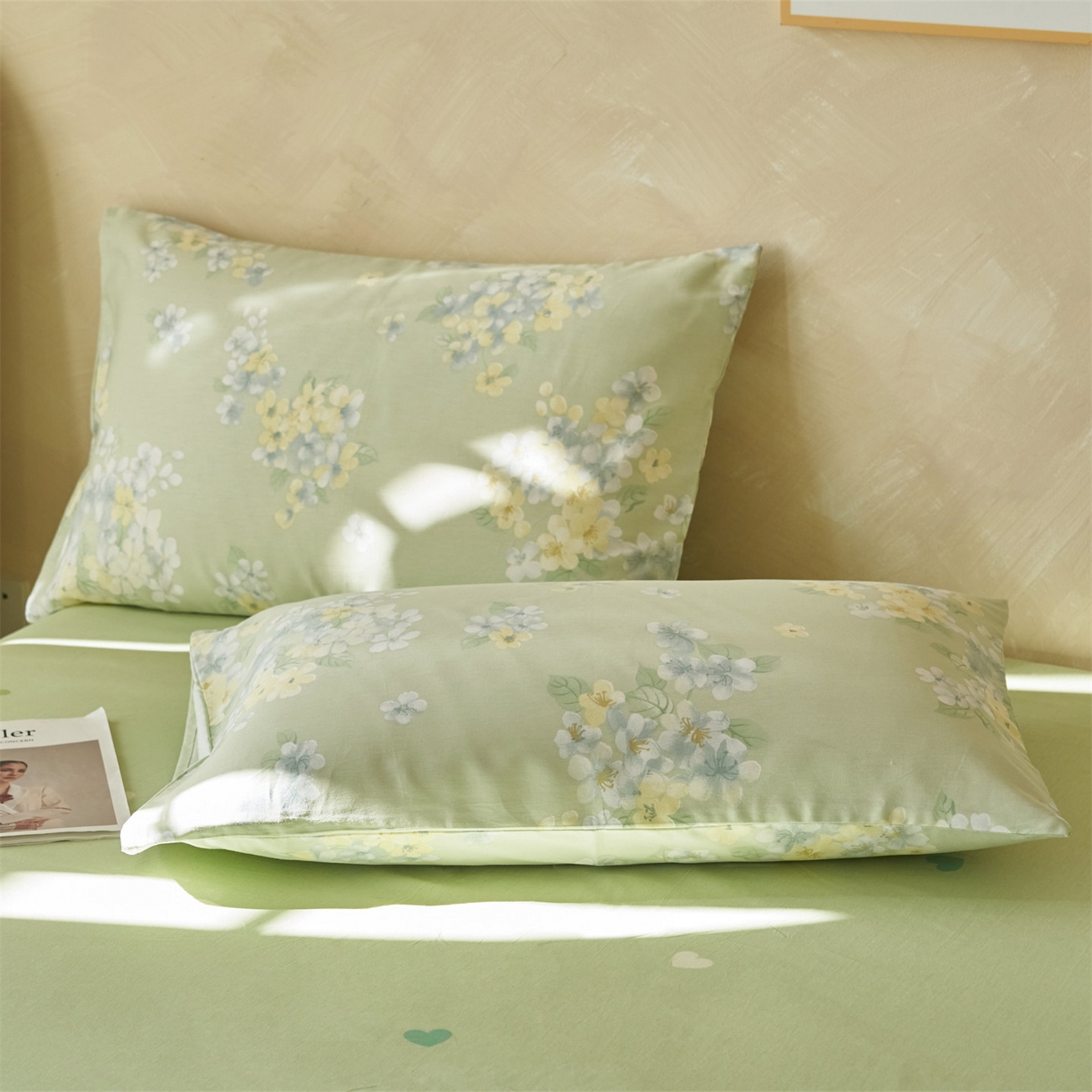 91家纺网 家纺一手货源 找家纺 恬思语家纺 2026春夏新款里外全棉印花棉花夏被空调被夏凉被夏被四件套 夏日花圃