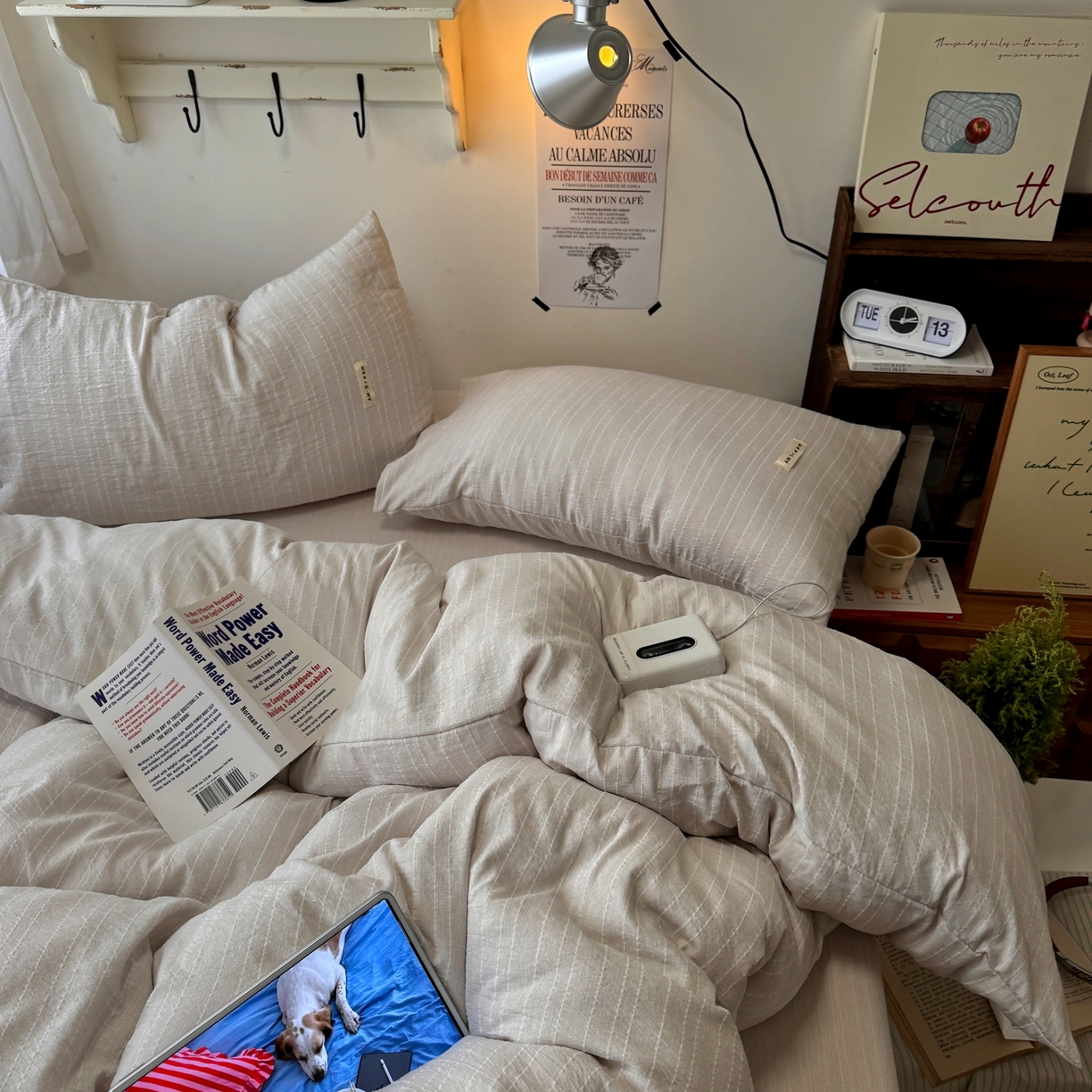 91家纺网 家纺一手货源 找家纺 阿曼达 2026新款简约素色亚麻风纯色无印四件套素然-场景二 素然-卡其