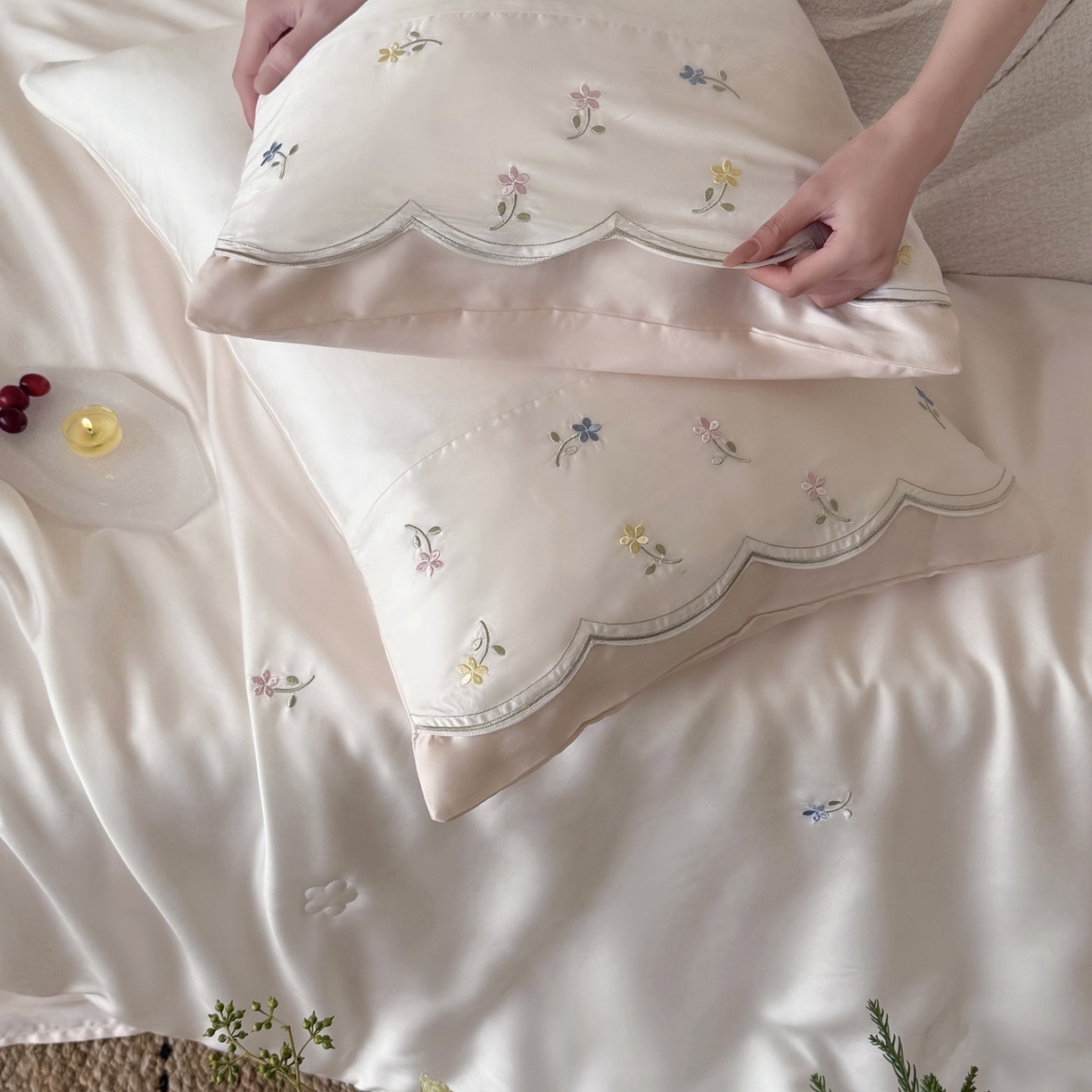 91家纺网 家纺一手货源 找家纺 （总）鹿班家居 2026新款天丝刺绣夏被夏凉被空调被-椿见（标准会员-20元）