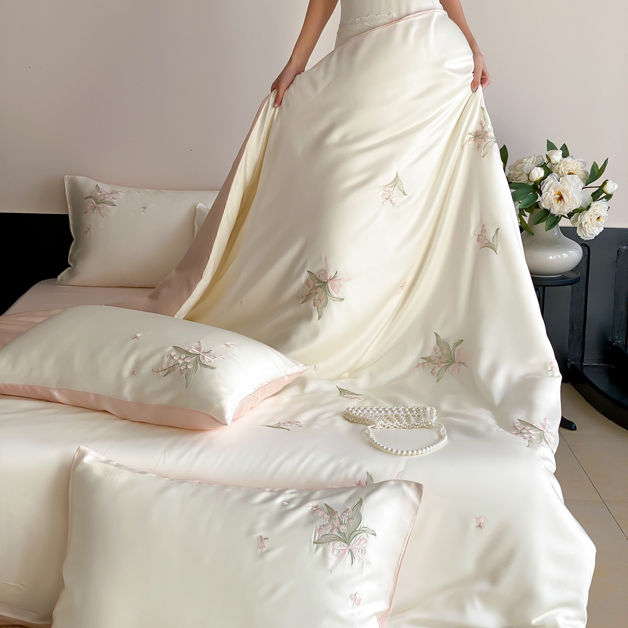 91家纺网 家纺一手货源 找家纺 （总）云栖家居 2026款60支兰精天丝四件套-小香玲