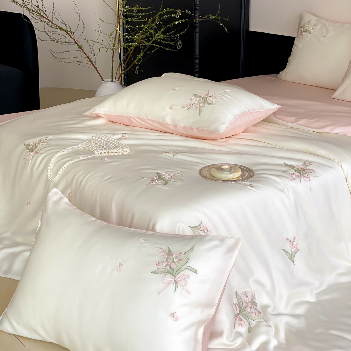 91家纺网 家纺一手货源 找家纺 （总）云栖家居 2026款60支兰精天丝四件套-小香玲