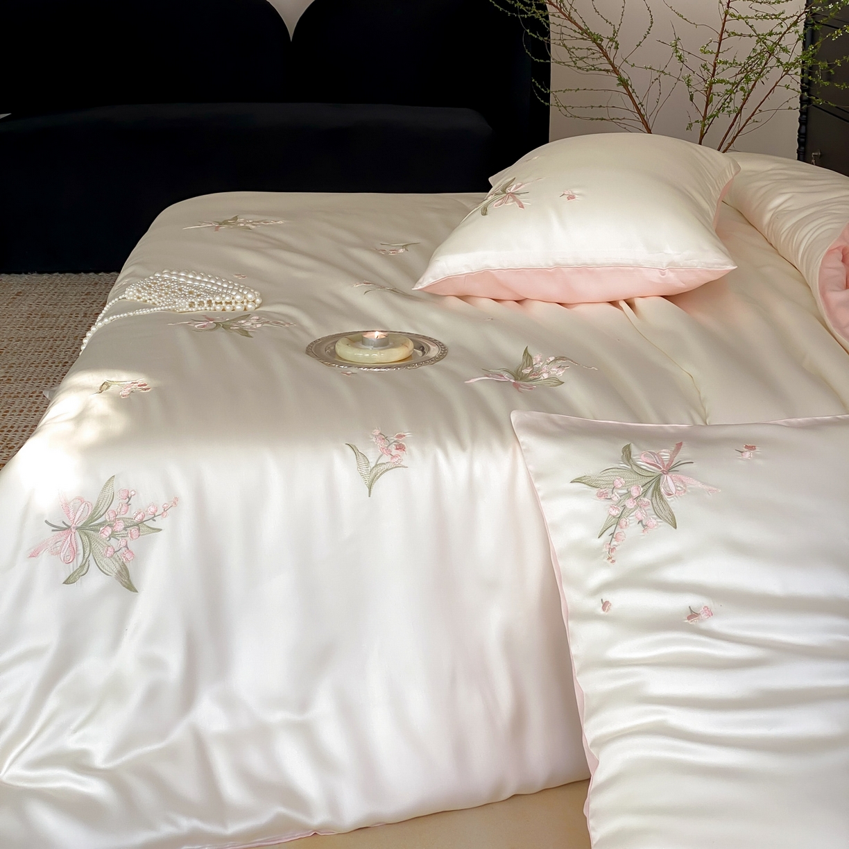 91家纺网 家纺一手货源 找家纺 （总）云栖家居 2026款60支兰精天丝四件套-小香玲