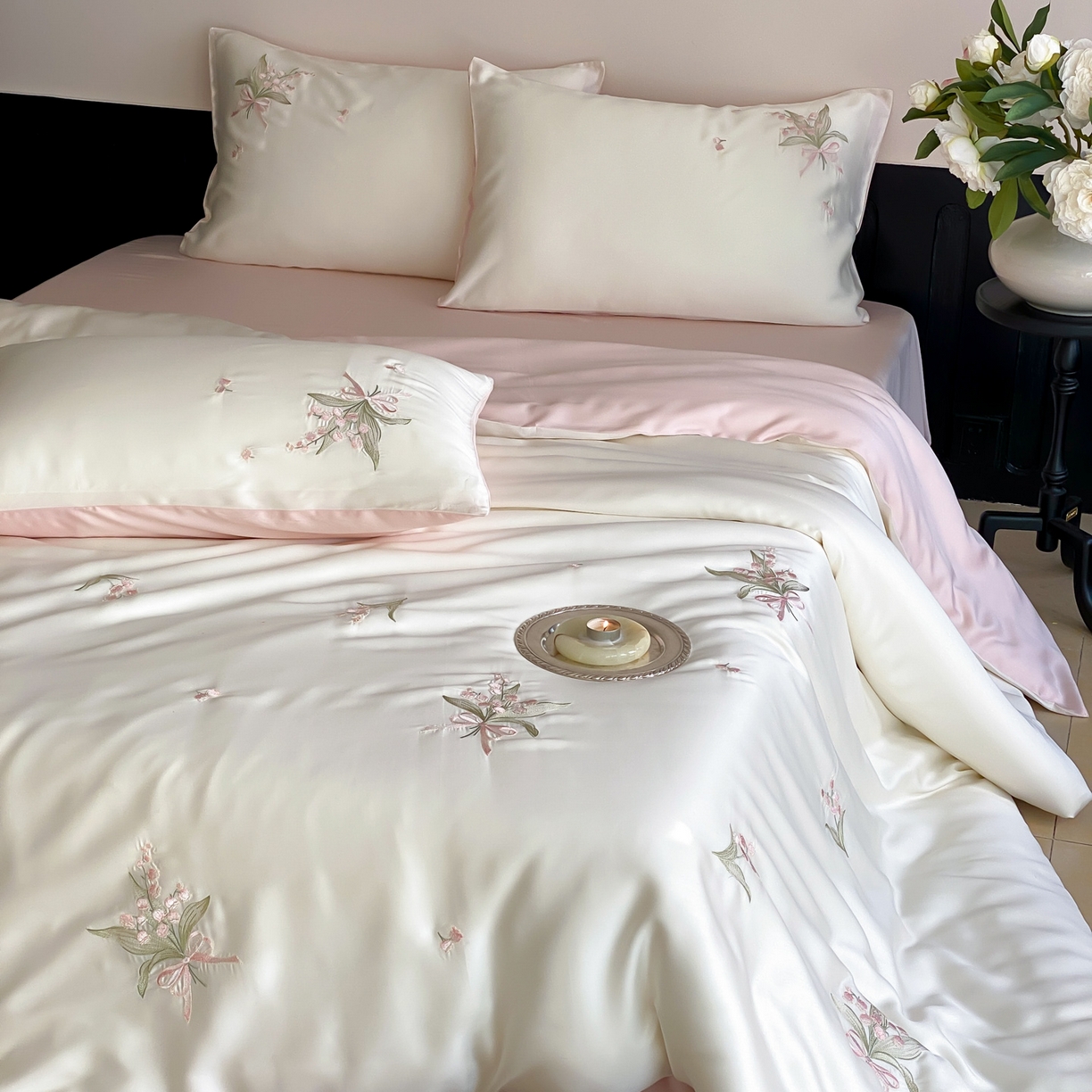 91家纺网 家纺一手货源 找家纺 （总）云栖家居 2026款60支兰精天丝四件套-小香玲