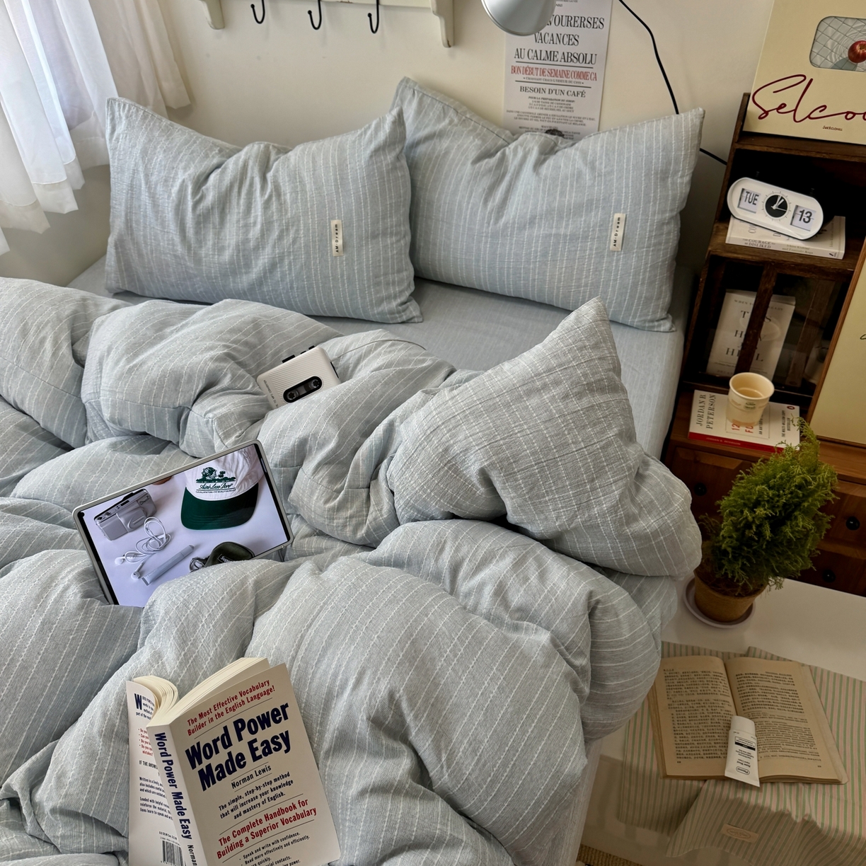 91家纺网 家纺一手货源 找家纺 阿曼达 2026新款简约素色亚麻风纯色无印四件套素然-场景二 素然-中兰