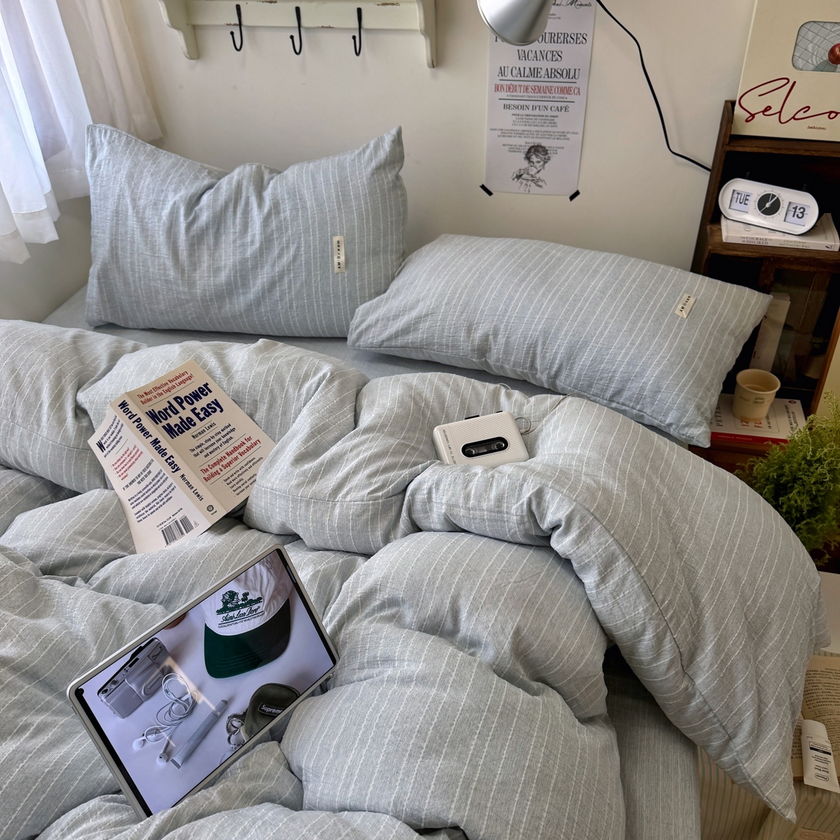 91家纺网 家纺一手货源 找家纺 阿曼达 2026新款简约素色亚麻风纯色无印四件套素然-场景二 素然-中兰