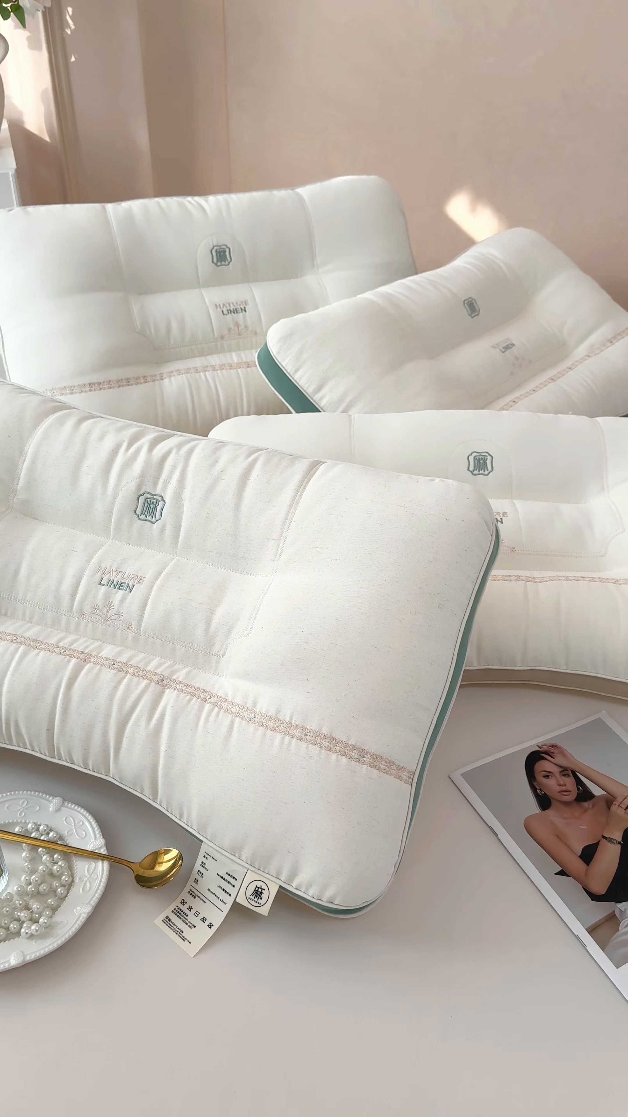 91家纺网 家纺一手货源 找家纺 （总）仁宇枕业 2026新款圆角麻定型中低枕头枕芯