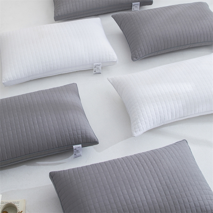 91家纺网 家纺一手货源 找家纺 （总）仁宇枕业 2026新款简约跑量实惠款绗绣四方格单边双边舒适枕头枕芯