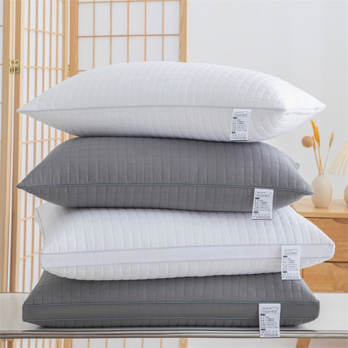 91家纺网 家纺一手货源 找家纺 （总）仁宇枕业 2026新款简约跑量实惠款绗绣四方格单边双边舒适枕头枕芯