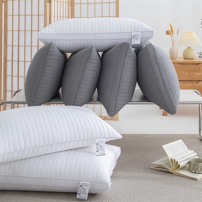 91家纺网 家纺一手货源 找家纺 （总）仁宇枕业 2026新款简约跑量实惠款绗绣四方格单边双边舒适枕头枕芯