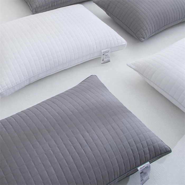 91家纺网 家纺一手货源 找家纺 仁宇枕业 2026新款简约跑量实惠款绗绣四方格单边双边舒适枕头枕芯 组合图仅供展示不可下单