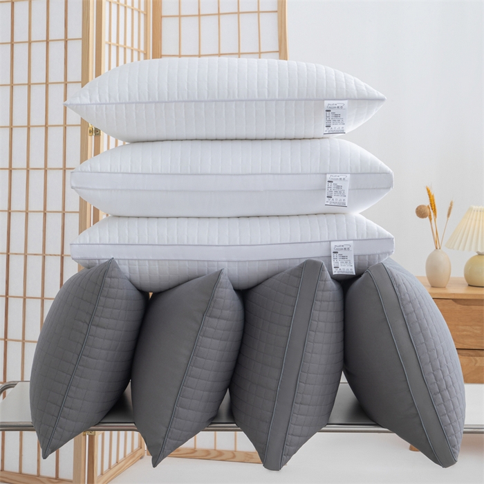 91家纺网 家纺一手货源 找家纺 仁宇枕业 2026新款简约跑量实惠款绗绣四方格单边双边舒适枕头枕芯 组合图仅供展示不可下单