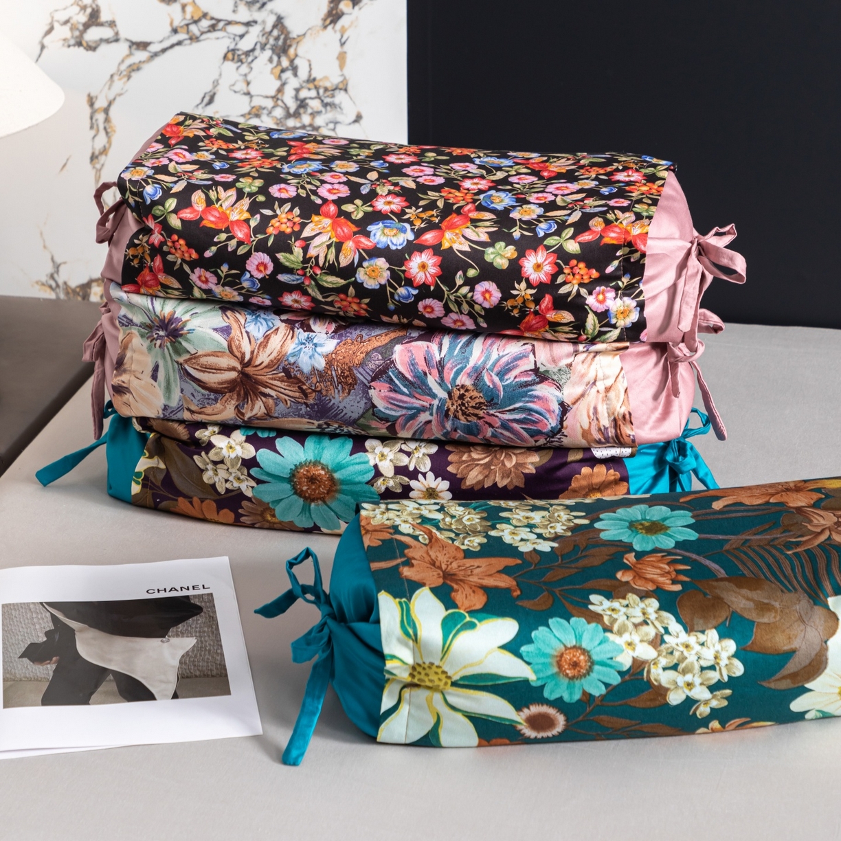 91家纺网 家纺一手货源 找家纺 （总）仁宇枕业 2026新款新品全棉长绒棉花开富贵系列全荞麦枕头枕芯