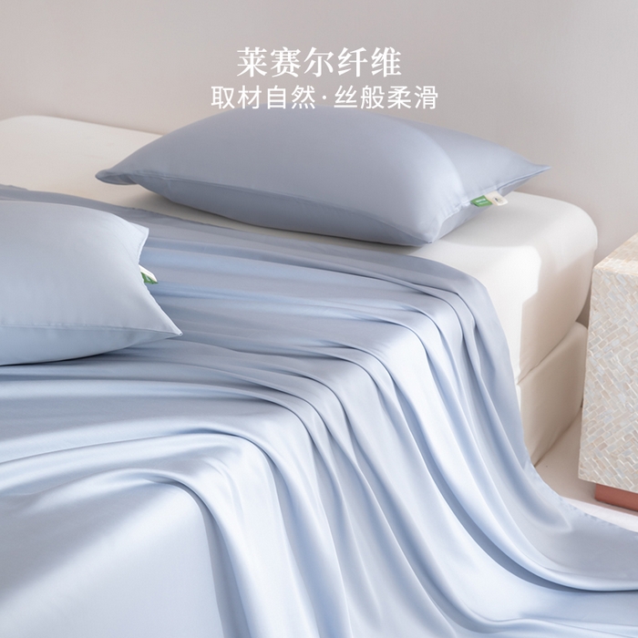91家纺网 家纺一手货源 找家纺 （总）眠博士 60S莱赛尔天丝纯色床单单品床单单件