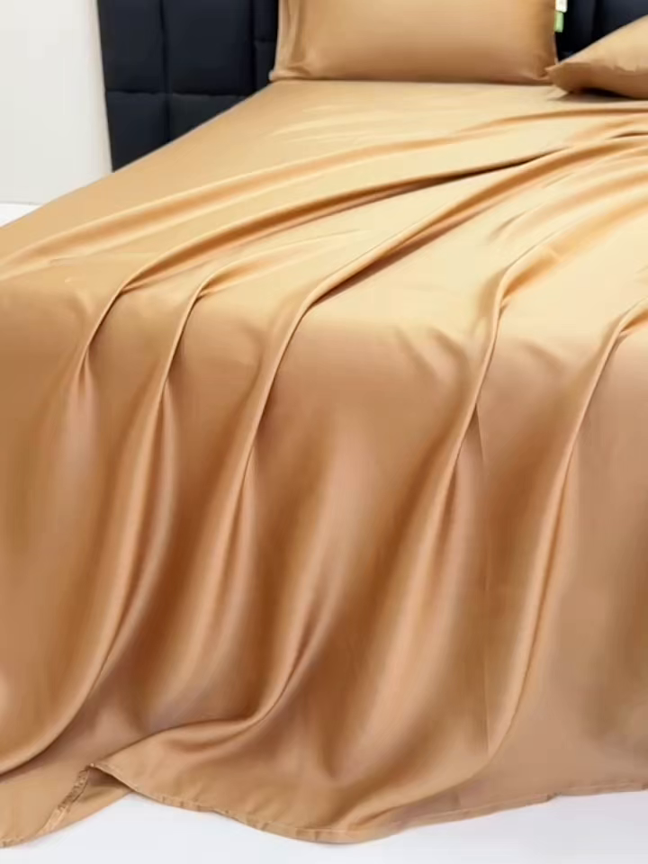 91家纺网 家纺一手货源 找家纺 眠博士 60S莱赛尔天丝纯色床单单品床单单件 60S天丝床单-金咖