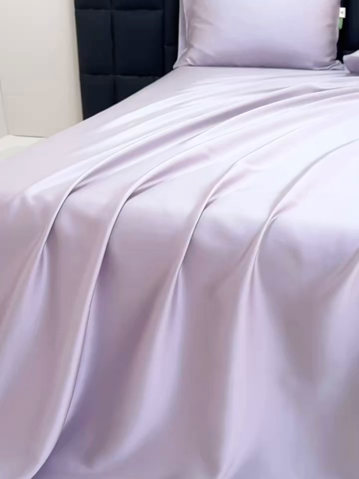 91家纺网 家纺一手货源 找家纺 眠博士 60S莱赛尔天丝纯色床单单品床单单件 60S天丝床单-迷香紫