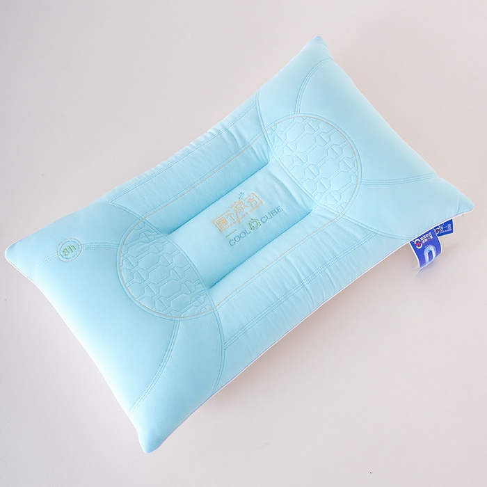 91家纺网 家纺一手货源 找家纺 仁宇枕业 2026新款夏季冰凉清凉护颈枕头睡个良方定型中低枕头枕芯 清凉一夏睡个良方枕-蓝色