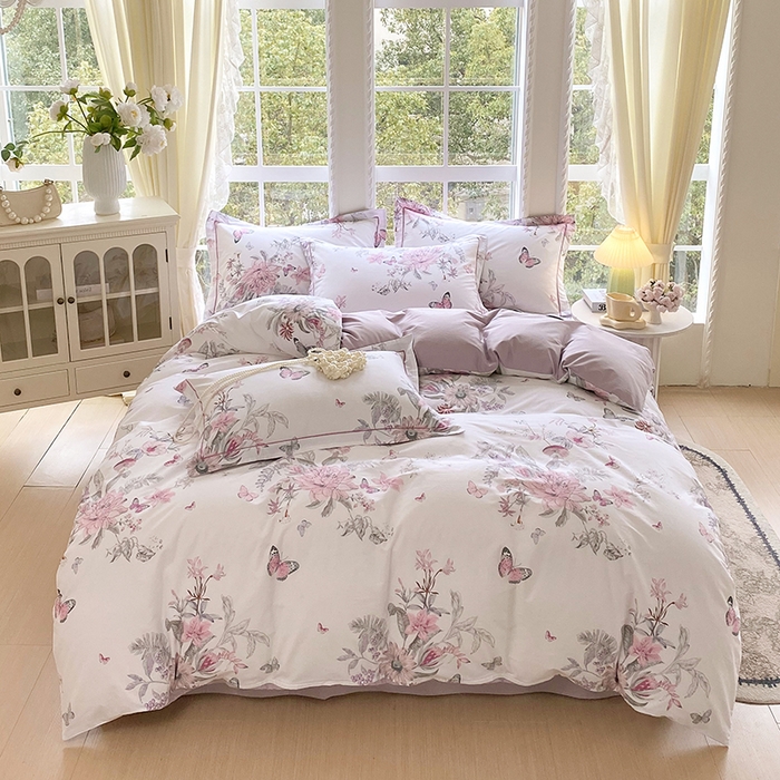 91家纺网 家纺一手货源 找家纺 （总）星期三家纺 2026春夏新款铂金全棉纯棉13372印花四件套