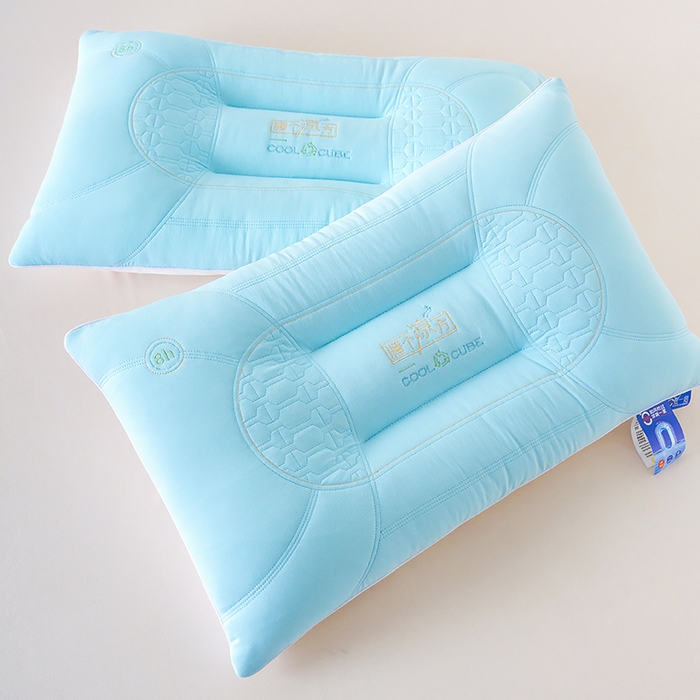 91家纺网 家纺一手货源 找家纺 仁宇枕业 2026新款夏季冰凉清凉护颈枕头睡个良方定型中低枕头枕芯 清凉一夏睡个良方枕-蓝色