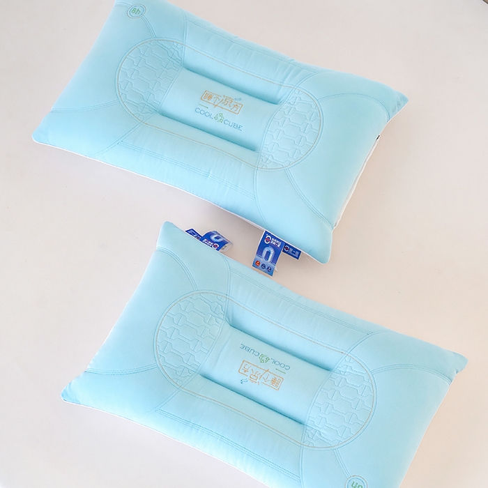 91家纺网 家纺一手货源 找家纺 仁宇枕业 2026新款夏季冰凉清凉护颈枕头睡个良方定型中低枕头枕芯 清凉一夏睡个良方枕-蓝色