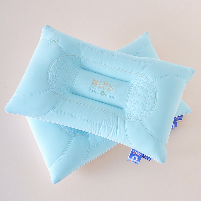 91家纺网 家纺一手货源 找家纺 仁宇枕业 2026新款夏季冰凉清凉护颈枕头睡个良方定型中低枕头枕芯 清凉一夏睡个良方枕-蓝色