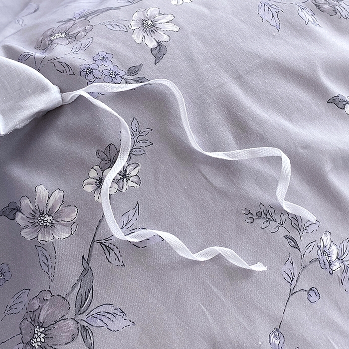 91家纺网 家纺一手货源 找家纺 星期三家纺 2026春夏新款铂金全棉纯棉13372印花四件套 月影-灰