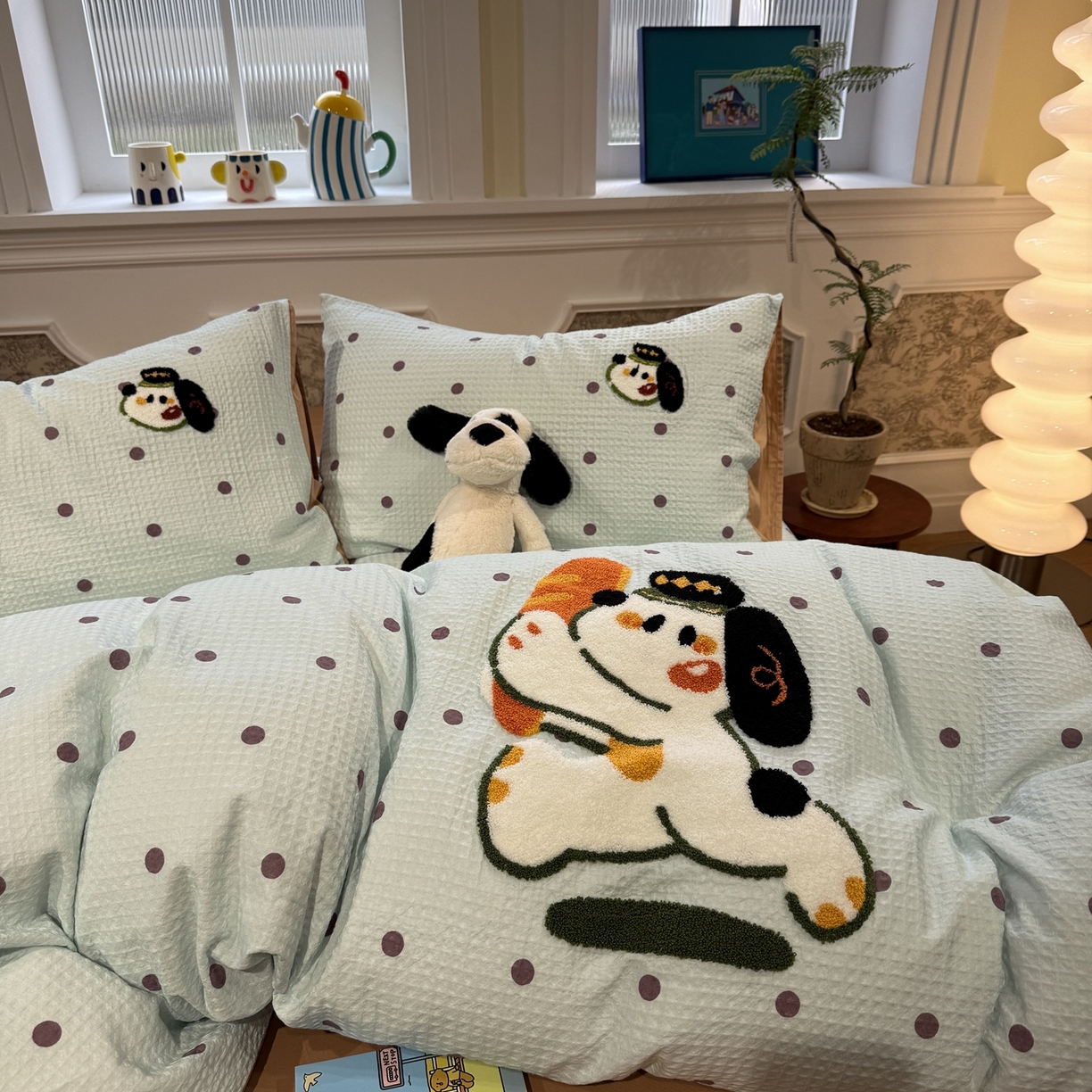 91家纺网 家纺一手货源 找家纺 （总）珺柔家纺 2026新款卡通华夫格毛巾绣四件套