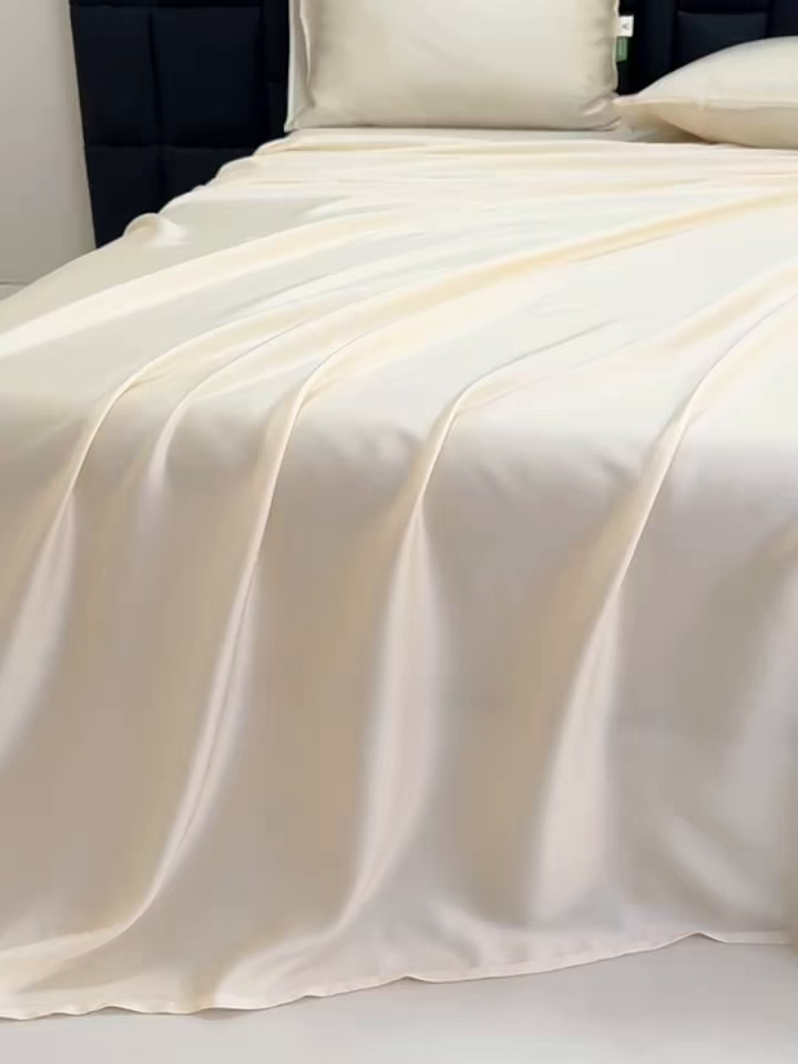 91家纺网 家纺一手货源 找家纺 眠博士 60S莱赛尔天丝纯色床单单品床单单件 60S天丝床单-云朵白