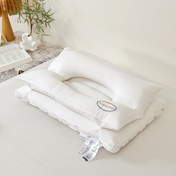 91家纺网 家纺一手货源 找家纺 （总）仁宇枕业 20266新款纯棉二合一牵引枕头多功能护颈枕头按摩舒适spa枕头酒店枕头枕芯