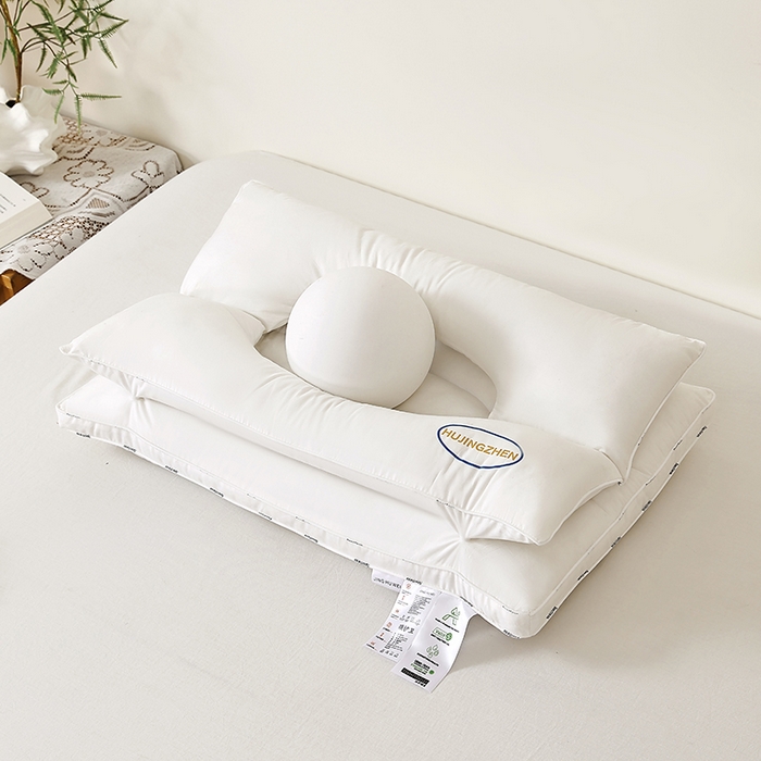 91家纺网 家纺一手货源 找家纺 （总）仁宇枕业 20266新款纯棉二合一牵引枕头多功能护颈枕头按摩舒适spa枕头酒店枕头枕芯