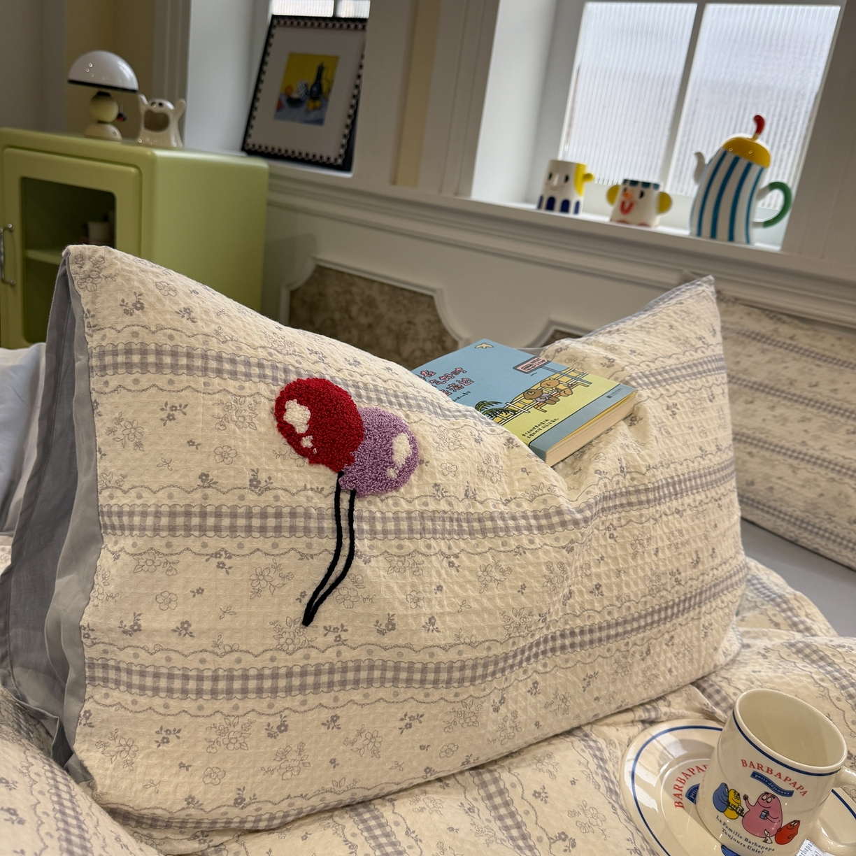 91家纺网 家纺一手货源 找家纺 珺柔家纺 2026新款卡通华夫格毛巾绣四件套 布丁象