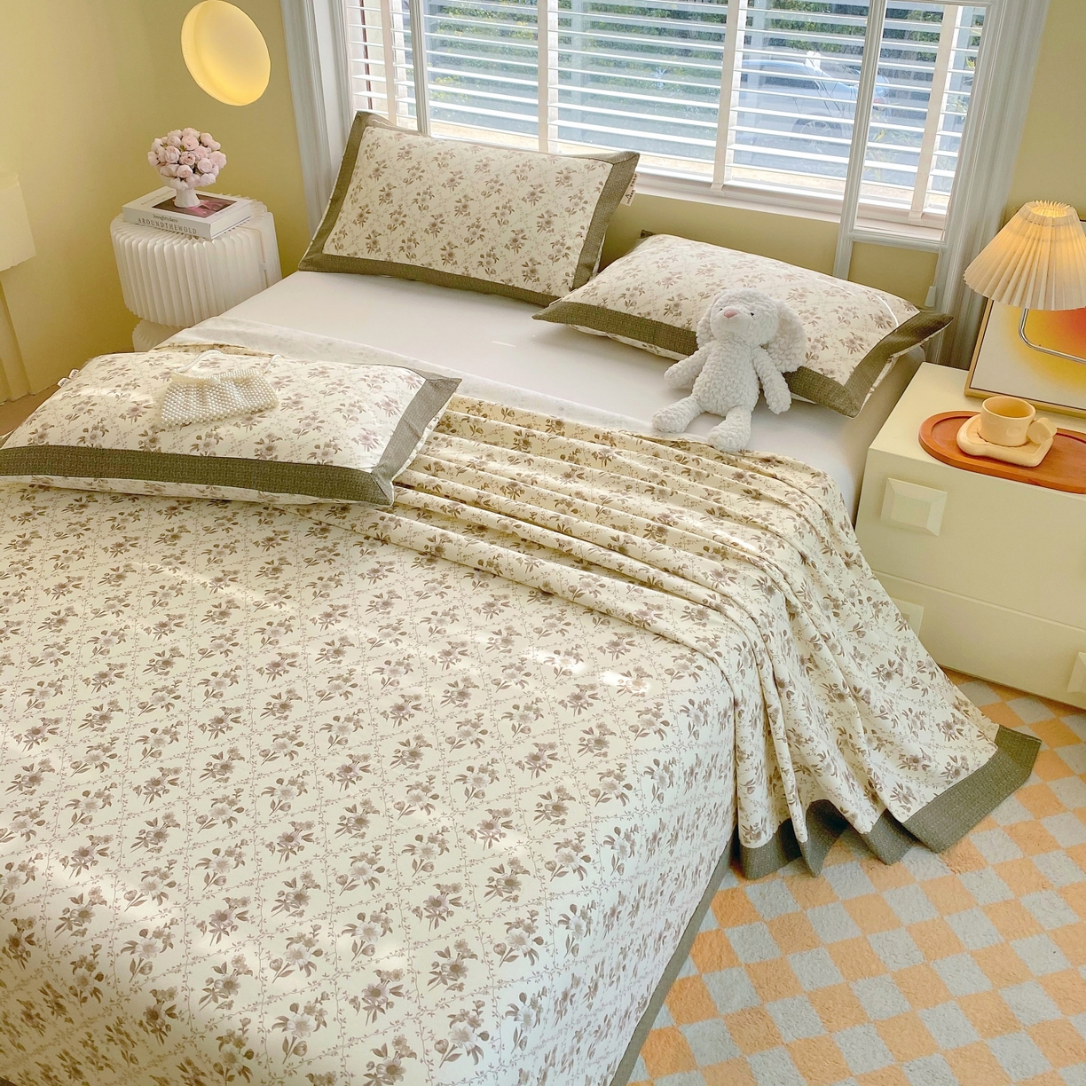 91家纺网 家纺一手货源 找家纺 （总）春皖家纺 2026新款全棉老粗布工艺款单床单床单单件