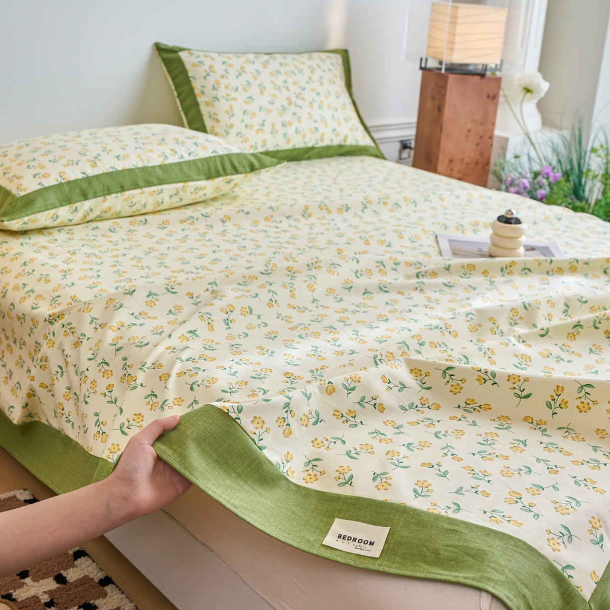 91家纺网 家纺一手货源 找家纺 春皖家纺 2026新款全棉老粗布工艺款单床单床单单件 伊兰